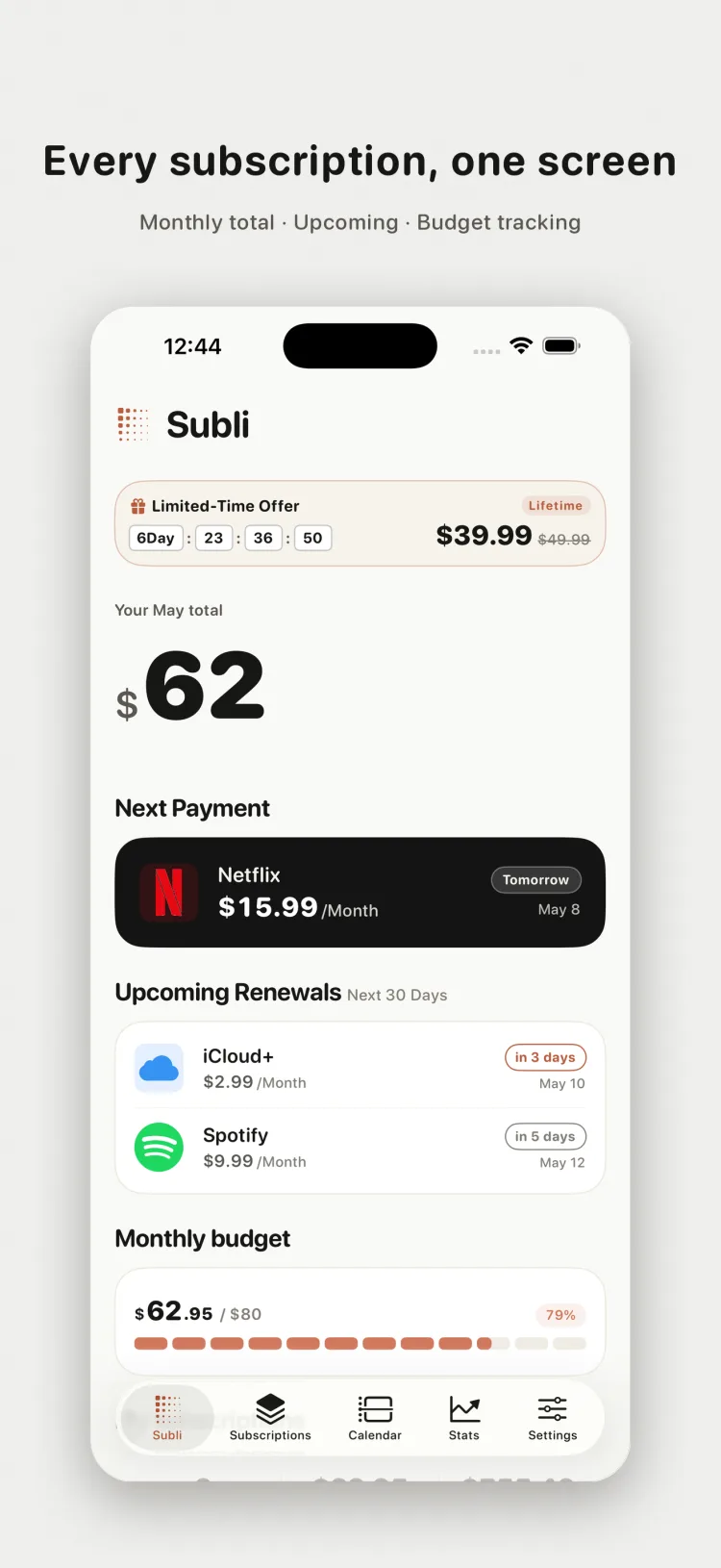 Subli screenshot 2